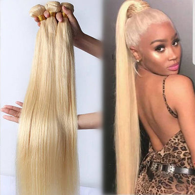 Cuticle Aligned Raw 613 Blonde Hair Bundle Extensions Wig Vendors