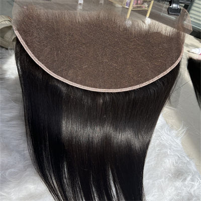 13x6 HD Straight Lace Frontal Closure Bleached Knots Virgin Indian Human Hair