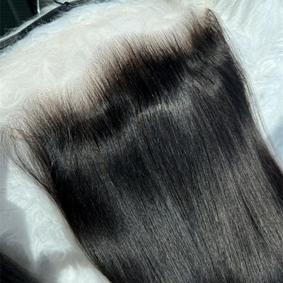 13x6 HD Straight Lace Frontal Closure Bleached Knots Virgin Indian Human Hair