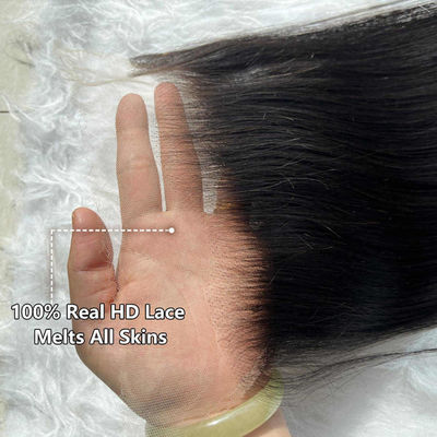 Pre Plucked Human Hair Frontal Closure Swiss Lace 6x9 Transparent HD Lace