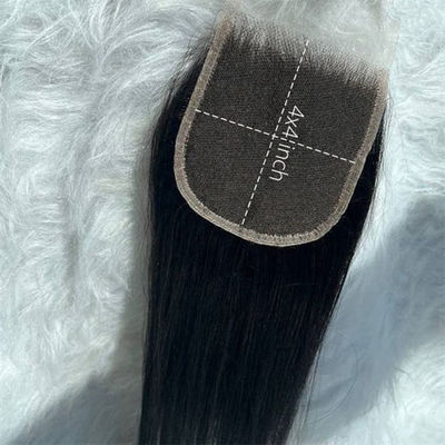 Straight Skinlike Real 4x4 HD Lace Closure Frontal 12A Grade 12inches
