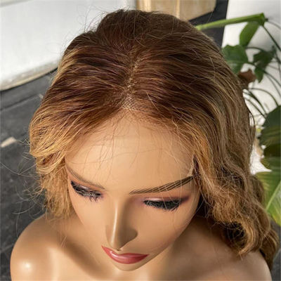 Highlight Wavy 5x5 HD Lace Closure Glueless Wig Human Hair High Density