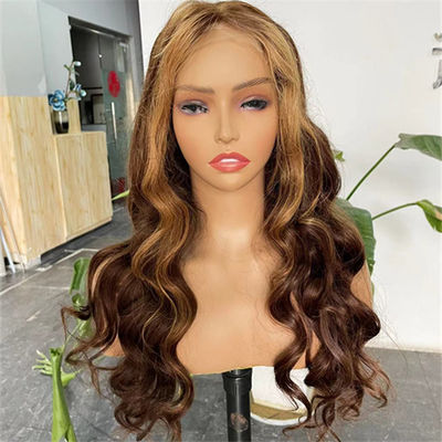5x5 Honey Brown HD Lace Closure Wig Body Wave 12A Grade Custom