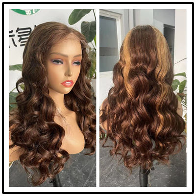 5x5 Honey Brown HD Lace Closure Wig Body Wave 12A Grade Custom