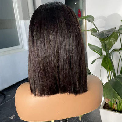 Natural Color 4x1 Middle Part Bob Wig kinky straight For Women