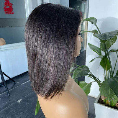 Natural Color 4x1 Middle Part Bob Wig kinky straight For Women