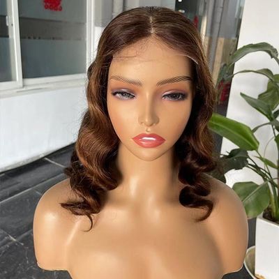 ODM Human Hair Lace Wig Wet Wavy Short Bob Closure Wigs for Women