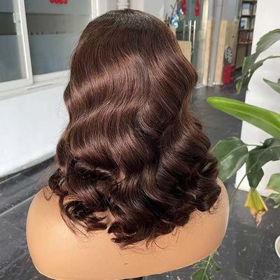 ODM Human Hair Lace Wig Wet Wavy Short Bob Closure Wigs for Women