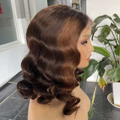 ODM Human Hair Lace Wig Wet Wavy Short Bob Closure Wigs for Women