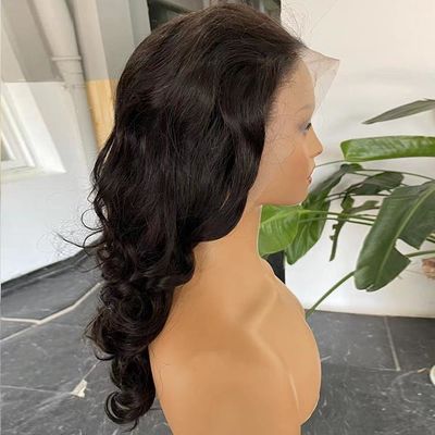 Natural Full Lace Human Hair Wigs Big Curls Frontal Deep Wave 10A 13x4
