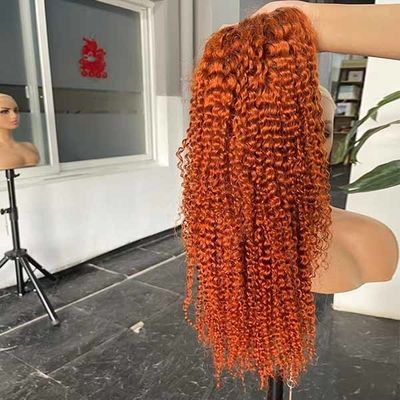 Ginger Full Lace 360 Frontal Human Hair Lace Wig For Black Women 10A