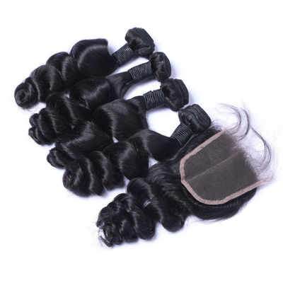 Body Wave Virgin Brazilian Hair Bundles Remy Raw Middle Part Lace Closure