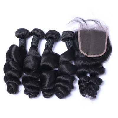 Body Wave Virgin Brazilian Hair Bundles Remy Raw Middle Part Lace Closure