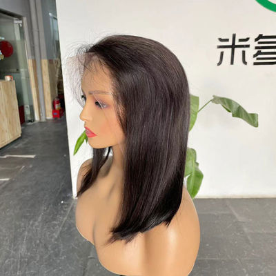 Peruvian Bob HD Lace Wig Human Hair Transparent Glueless ODM
