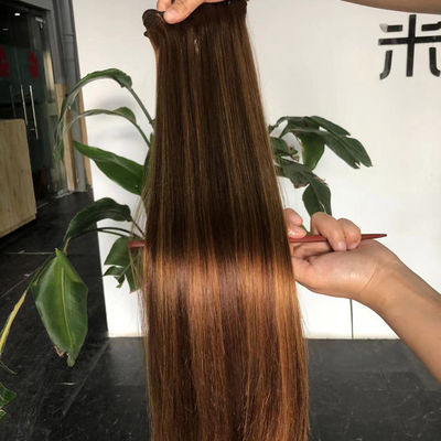 Wholesale Bone Straight Super Double Drawn Silky Vietnamese Piano Hair Highlight Straight Bundles With Closure