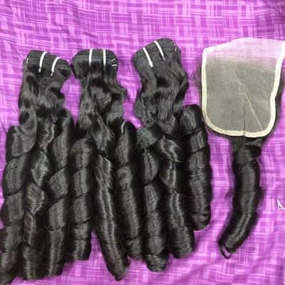 Mink Brazilian Bohemian Human Braiding Hair Bundles Aunty Funmi OEM