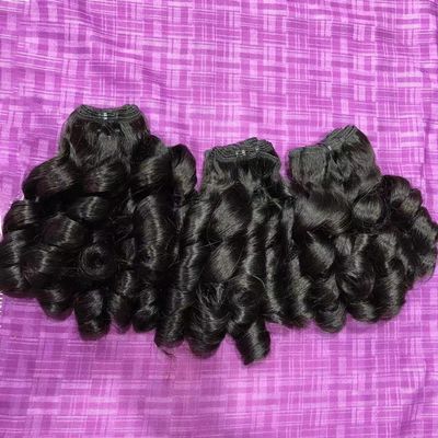 ODM Brazilian Funmi Double Drawn Human Hair Remy Flexi Pissy Curly Hair Extensions