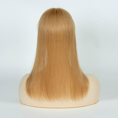Natural Real Remy Mono Thin Women'S Toupee Wigs Human Hair With Bangs
