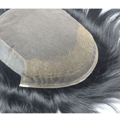 Realistic Indian Mens Toupee Human Hair Wig 60g-65g Oem In Bulk