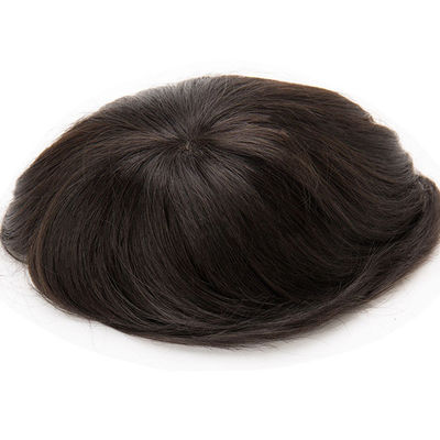 Full Swiss Lace Mens Toupee Human Hair Super Thin 8inch ODM