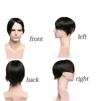 Full Swiss Lace Mens Toupee Human Hair Super Thin 8inch ODM