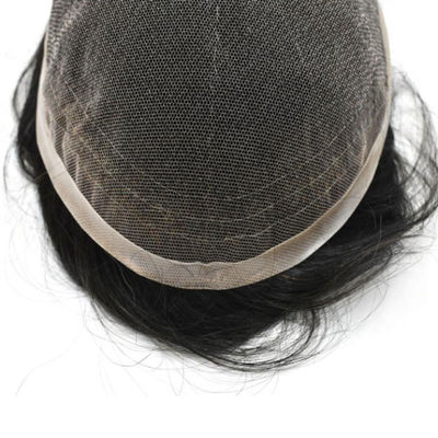 Full Swiss Lace Mens Toupee Human Hair Super Thin 8inch ODM