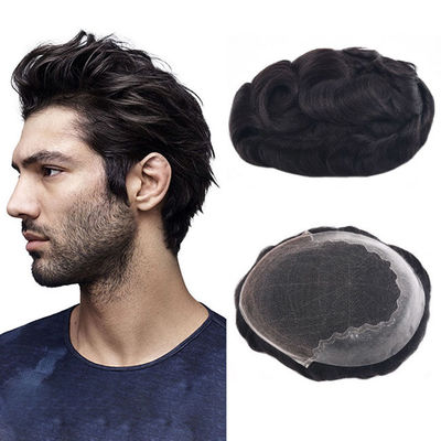 Neobeauty Mens Toupee Human Hair Long Wig Q6 Base Prosthesis Replacement 6x8
