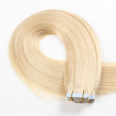 Salon Natural Looking Hair Extensions Full Cuticle Double Sided Adhesive In Bulk