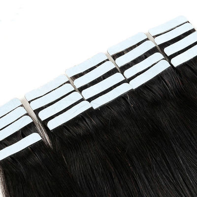 Salon Natural Looking Hair Extensions Full Cuticle Double Sided Adhesive In Bulk