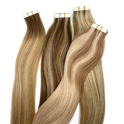 100% Virgin Remy European Tape Human Hair Extensions Invisible Double Drawn Natural Looking