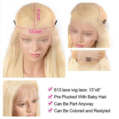 Unprocessed Human Hair 613 Wig Human Hair Russian Blonde Color Wigs