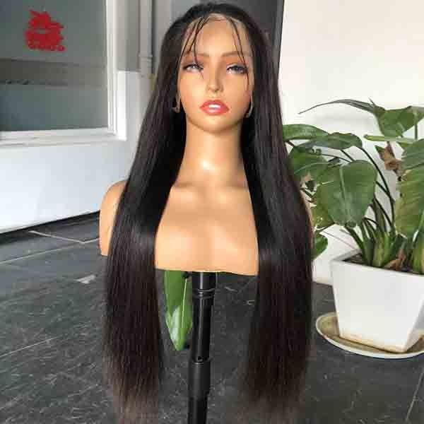 Very Full 300 Density Undetectable Swiss HD Lace Wig Straight Hair