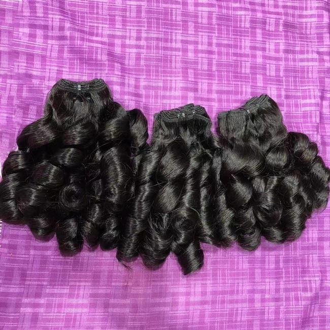 ODM Brazilian Funmi Double Drawn Human Hair Remy Flexi Pissy Curly Hair Extensions