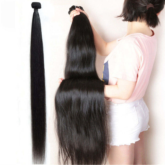 40 Inch Long Straight 100% Raw Hair Bundles 10A Brazilian Virgin Human Braiding Hair 0