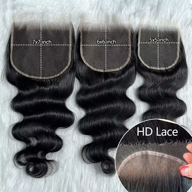 12A HD Lace Closure 6x6 Remy Human Hair Swiss Straight Indian Hair Oem 3