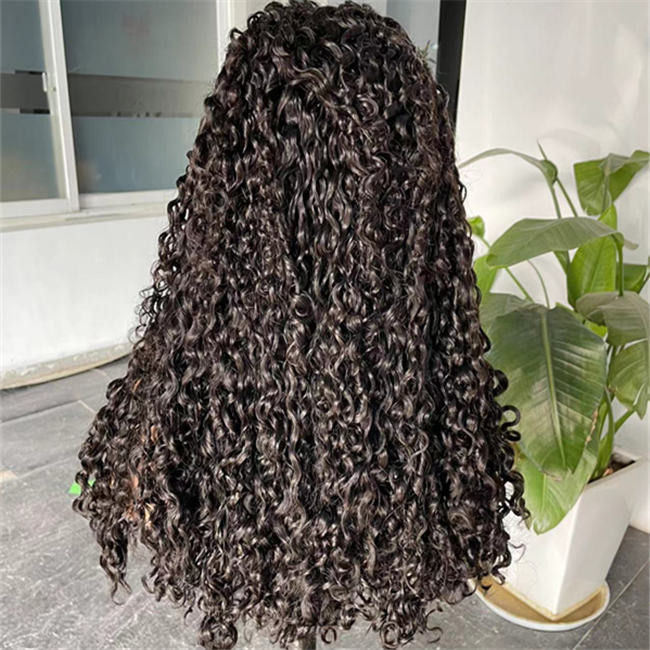 Neobeauty Pixie Curl Raw 5x5 Hd Lace Closure Wig Human Hair Natural Color 1