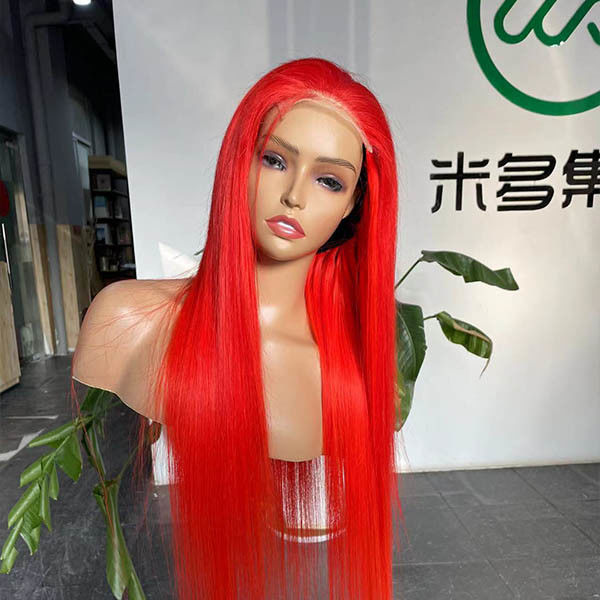 Neobeauty Glueless Highlight Red Human Hair Lace Wig Wear And Go For Women 1