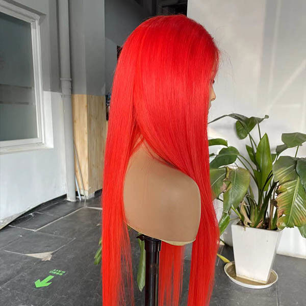 Neobeauty Glueless Highlight Red Human Hair Lace Wig Wear And Go For Women 2