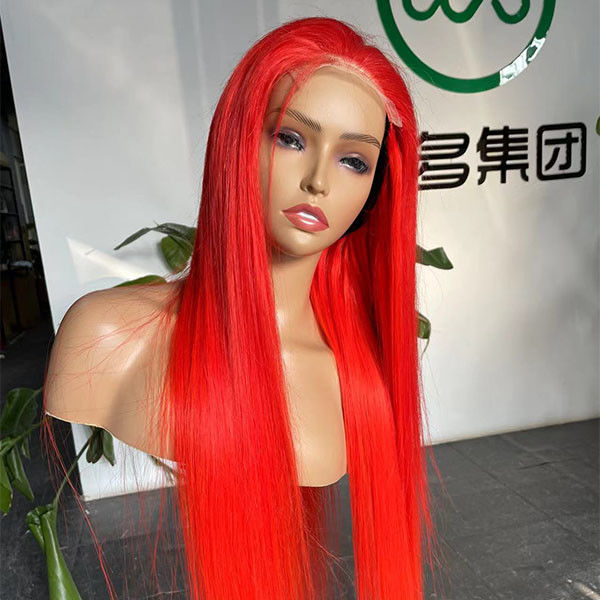 Neobeauty Glueless Highlight Red Human Hair Lace Wig Wear And Go For Women 0