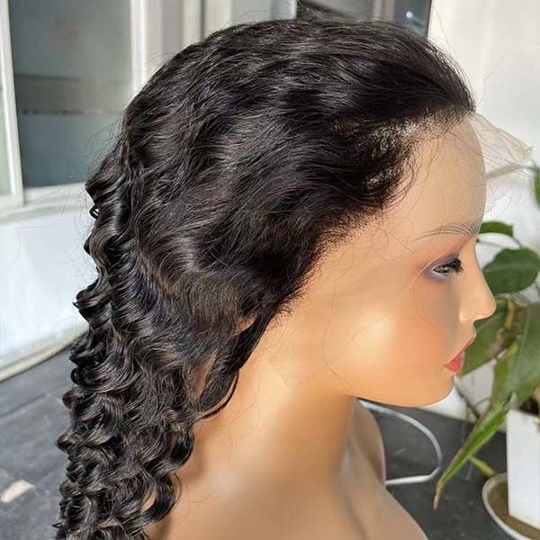 Deep Wave Indian Swiss Lace HD Wigs Human Hair 13x6 Jerry Curly 4