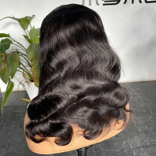 10A Front Human Hair Lace Wig Brazilian Body Wave 32 Inch Custom 2