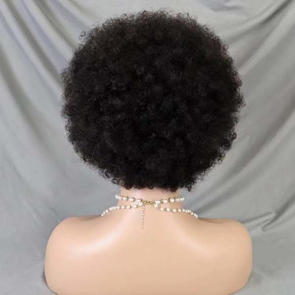 13x4 Full Lace Frontal Human Hair Bob Wigs Afro Kinky Bulk Curly Natural Human Hair 1