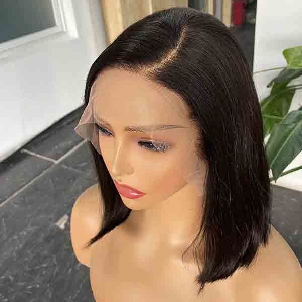 Neobeauty Natural Short Human Hair Short Bob Wigs Straight 10inch 3
