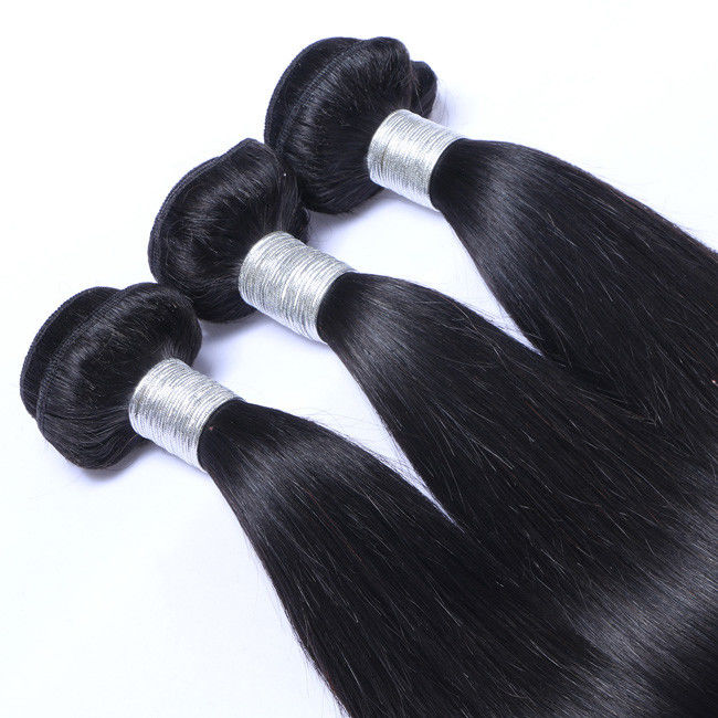 Malaysian Straight Raw Hair Bundles 3/4 100% Human Hair Extension Weaving 1