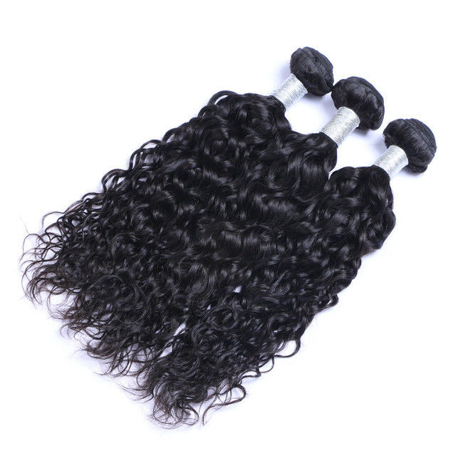 100% Virgin Unprocessed Raw Cambodian Hair Bundles Water Wave Customized 0