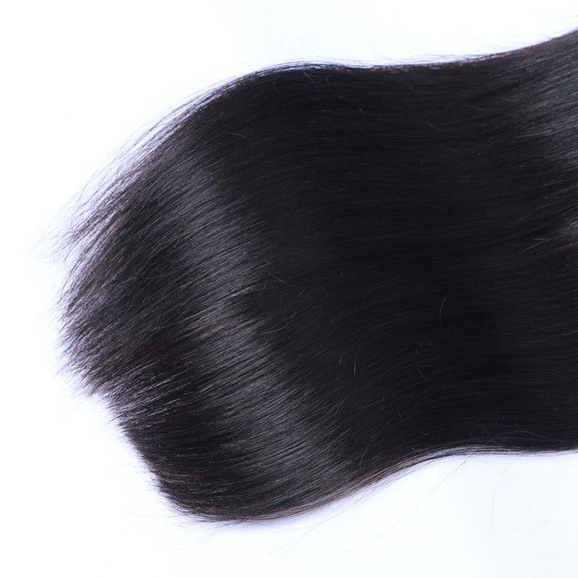 Virgin Weave Peruvian Straight Hair Bundles 10a With 13x4 Lace Frontal 1