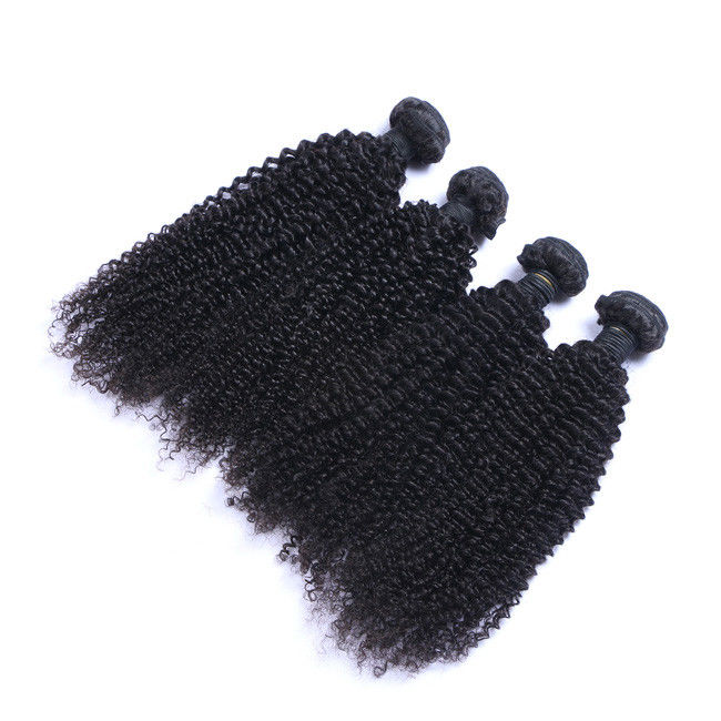 Kinky Curly 10 Inch Peruvian Wig Natural Wavy Bundles Double Weft Weaves  1/3/4 Pcs 3