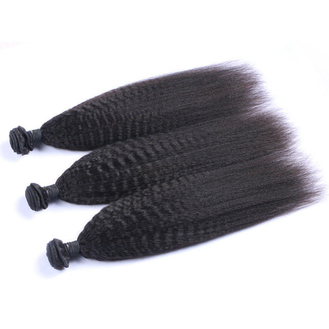 Kinky Straight Peruvian Weave Raw Hair Bundles 28 30 Inch Remy Extensions 1