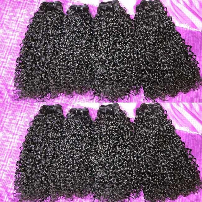Mink Brazilian Double Drawn Pixie Curls Human Hair Extension Kinky Curly 1