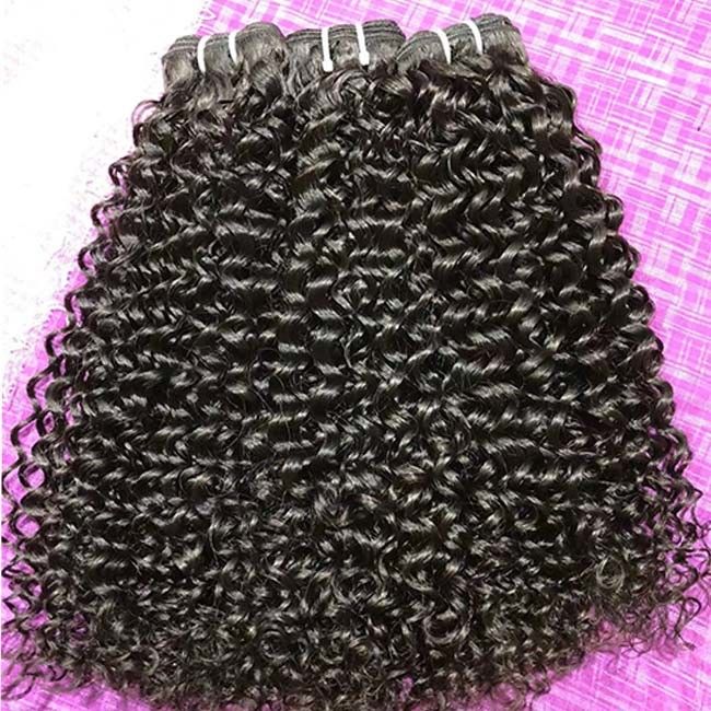 Full Tip Double Drawn Weave Hair Extensions Pixie Wig Magic Curl Custom 1